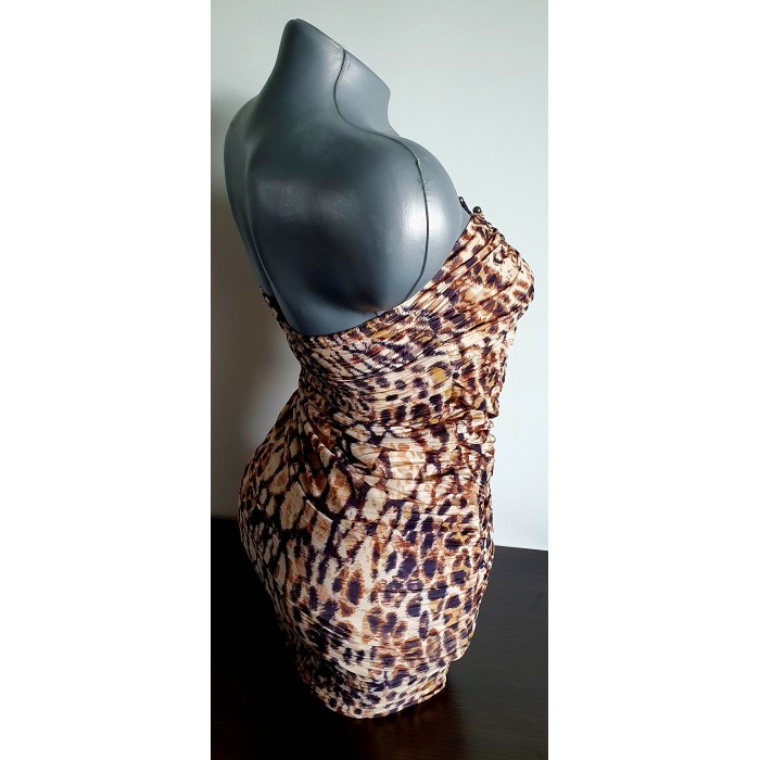 Elastické letné Leopard šaty