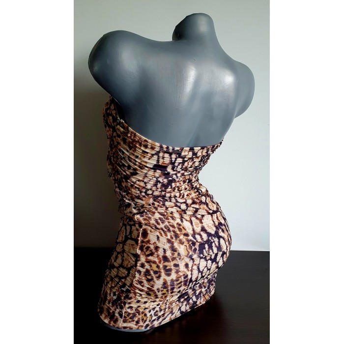 Elastické letné Leopard šaty