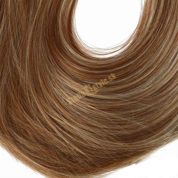 Clip in rýchlopás kučeravý na predlžovanie a zahustenie vlasov 888 / 12H613 gaštanový melír