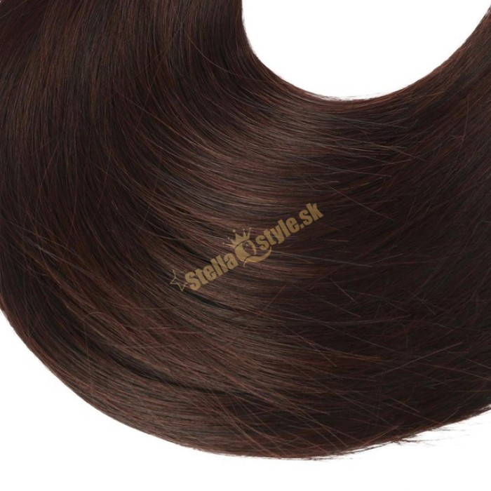 Clip in rýchlopás kučeravý na predlžovanie a zahustenie vlasov 888 / 2/33 čokoládovo hnedá