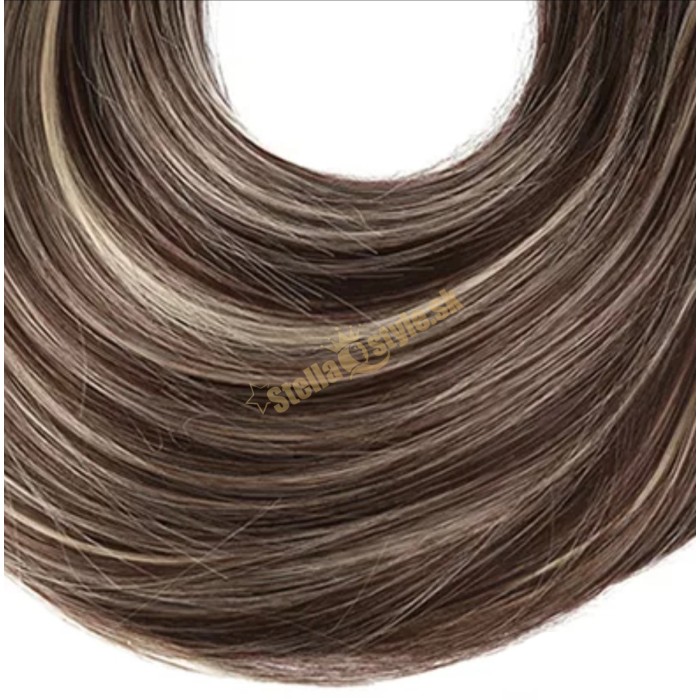 Clip in rýchlopás kučeravý na predlžovanie a zahustenie vlasov 888 / 8H613 tmavohnedý melír